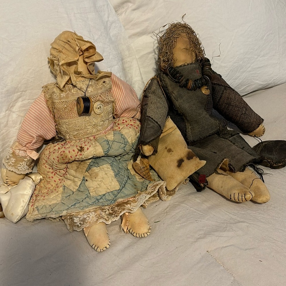 2 Folk Art Dolls.